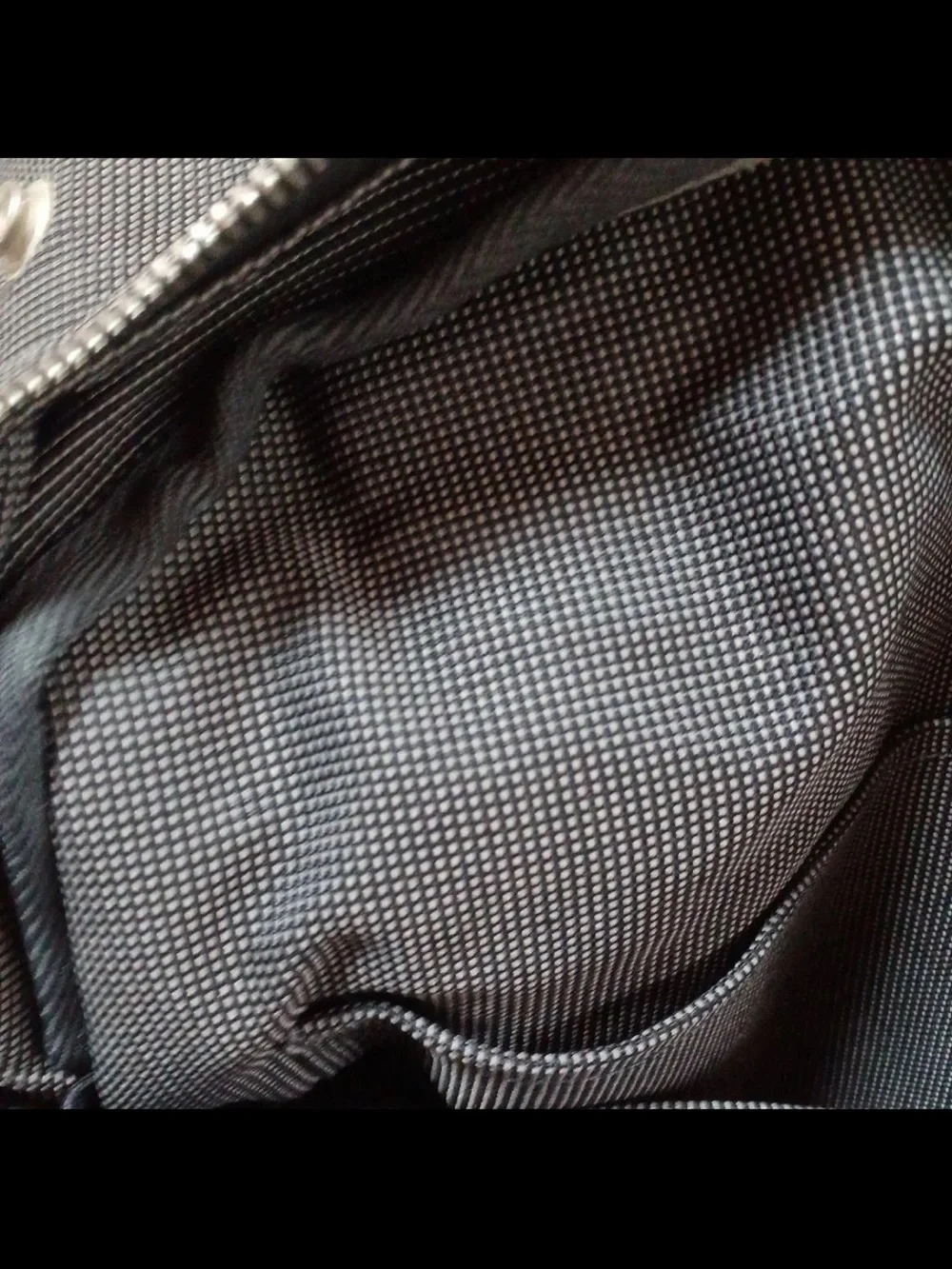 Hermes Black Canvas Messenger Tote with Signature Webbing